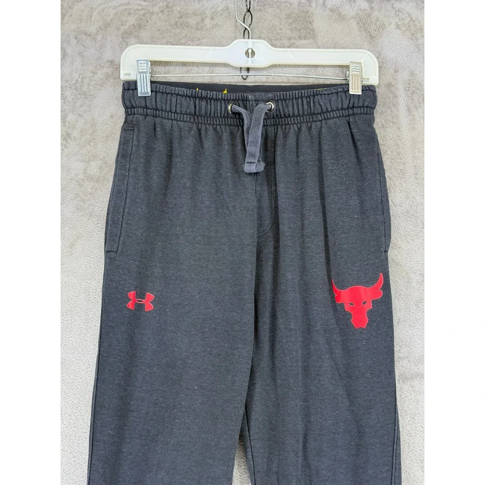Under Armour Joggers Mens S Project Rock Dark Gray Brahma Bull EUC
